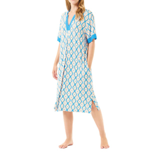 Vestido Viscosa Sin Cuello