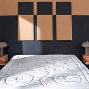 Matelas Hybride Reina 2.0, soutien ferme, 26 cm, mémoire de forme et ressorts ensachés