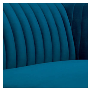 Canapé 2 places en velours bleu foncé - Gatsby