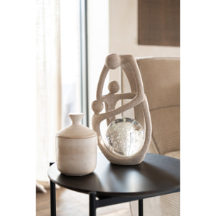 J-Line Pot Decoratif Olina Ciment Creme Large