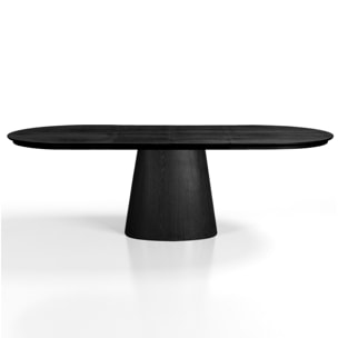 Table à manger extensible Tomasucci RAUMA, en MDF finition bois noir, 160/200/240 × 100 × 75,5 cm