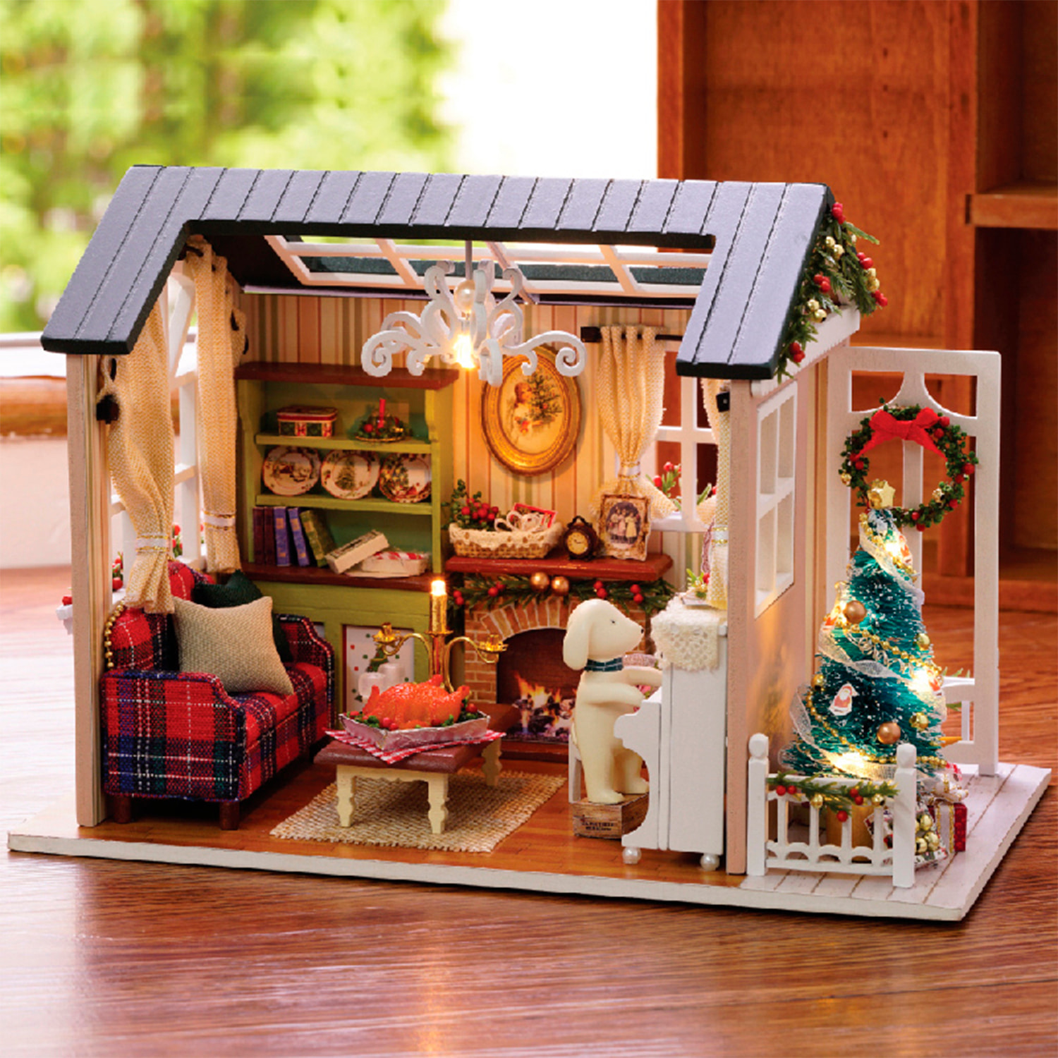 Tiempo de vacaciones. Maqueta 3D, realista con gran detalle, cubierta antipolvo y luces led.