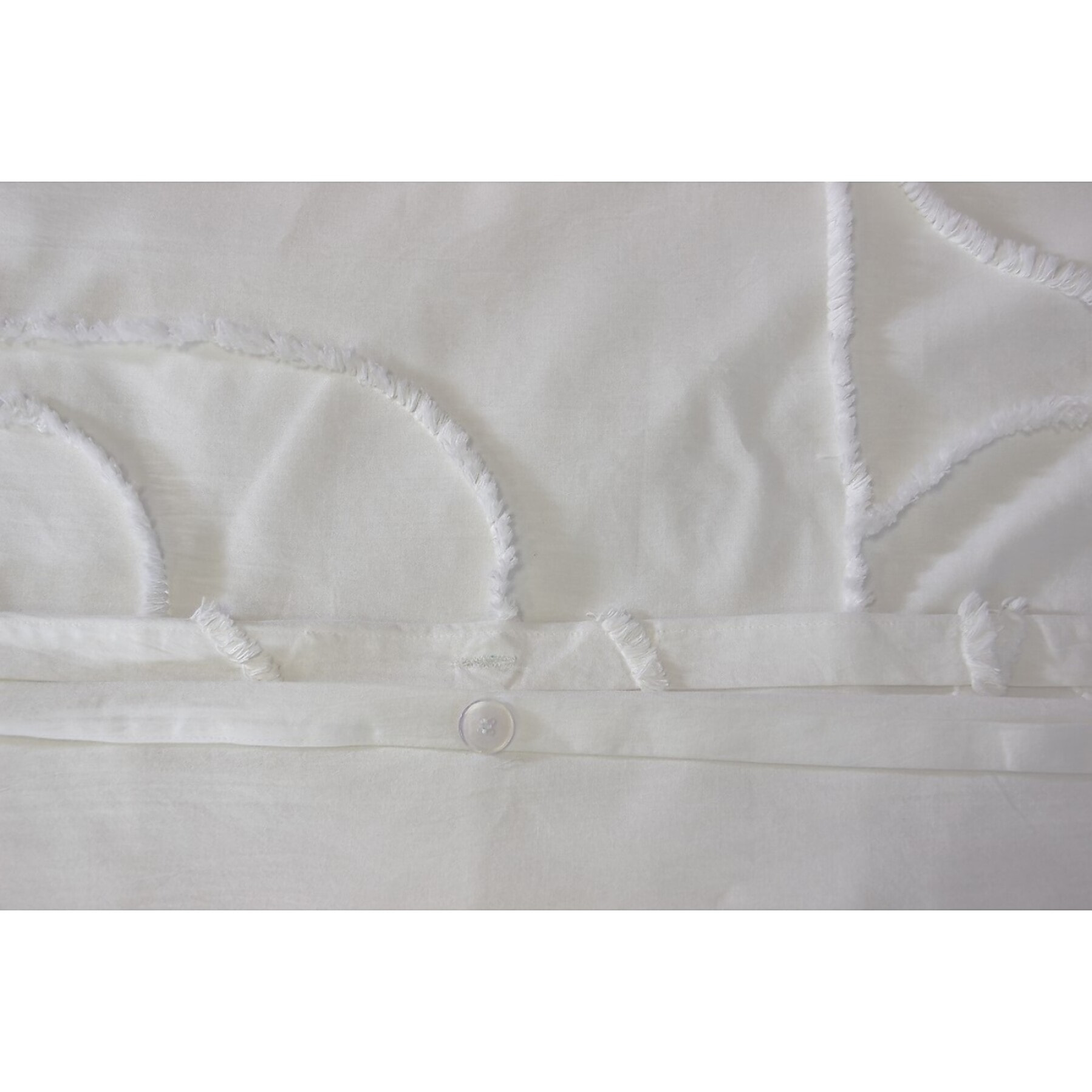 Parure housse de couette coton blanc