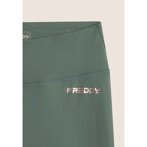 Leggings in tessuto quick dry vita alta con fondo a zampa