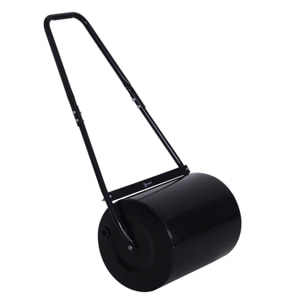 Rodillo de Césped Jardín Acero 30L Llena Agua Arena 32x40cm Asa Desmontable