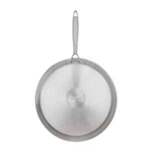 Crêpière 28 cm en inox 18/8 avec fond triplex