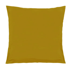 Taie d'Oreiller Unie en 100 % Coton - Jaune moutarde