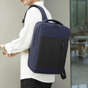 DAM Mochila para Laptop con interfaz de carga USB. 30x11x42 Cm. Color: Azul