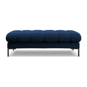 Banc "Bali" 2 places en velours bleu roi