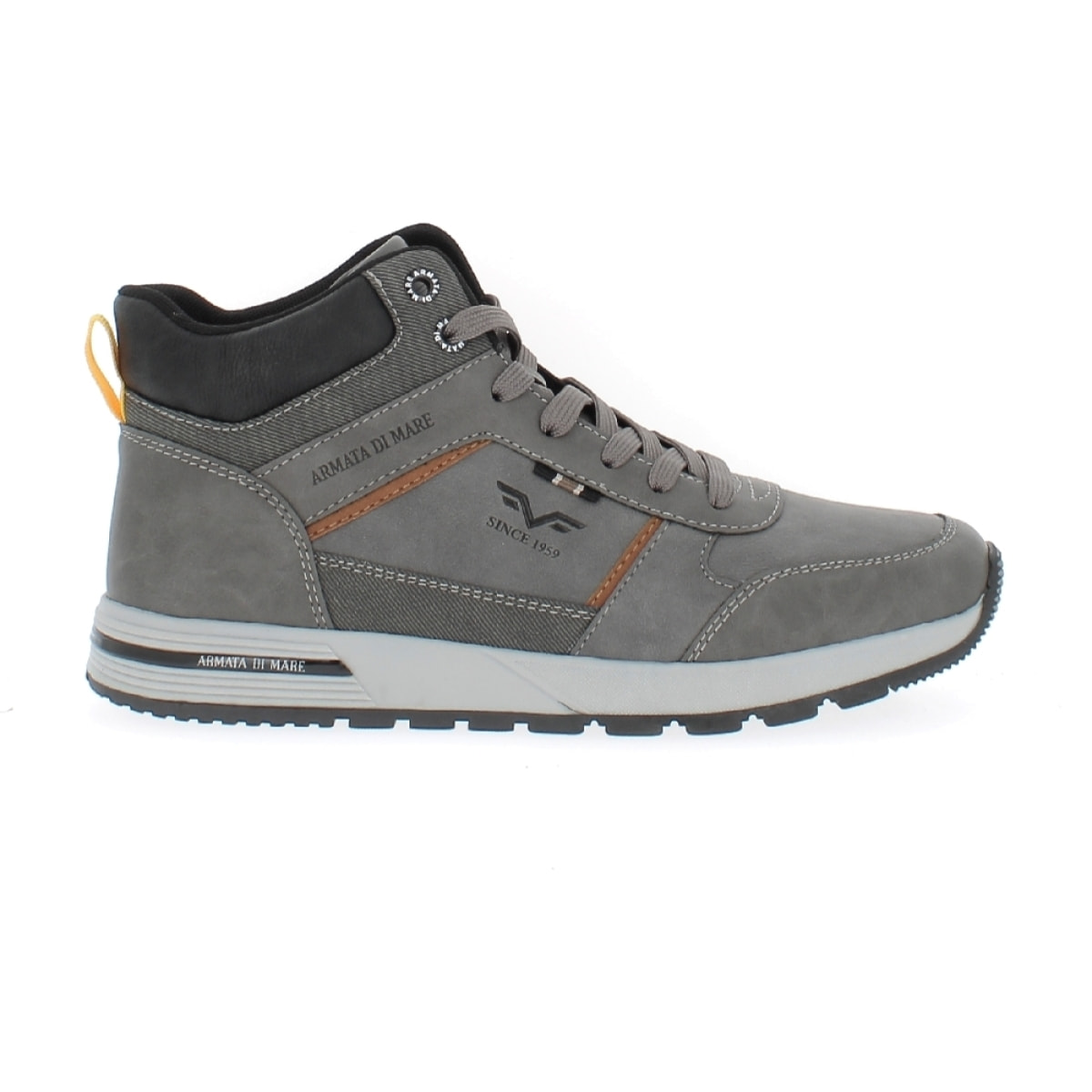 Armata di Mare Scarpe Uomo Stivaletti Casual Stringati con Soletta Rimovibile in Memory Foam AMU W23L444 Grey