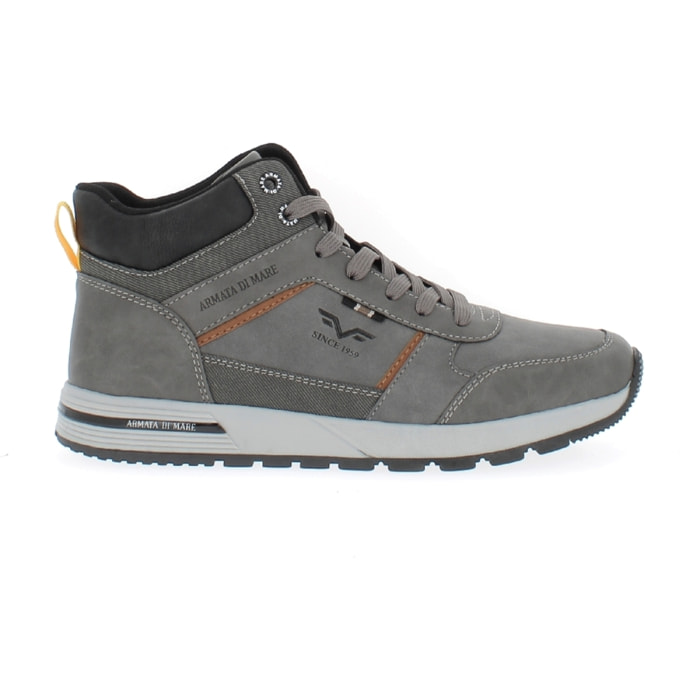 Armata di Mare Scarpe Uomo Stivaletti Casual Stringati con Soletta Rimovibile in Memory Foam AMU W23L444 Grey