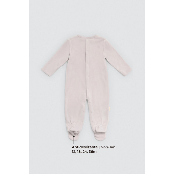 Tutina per neonato a maniche lunghe grigia Rainy Day