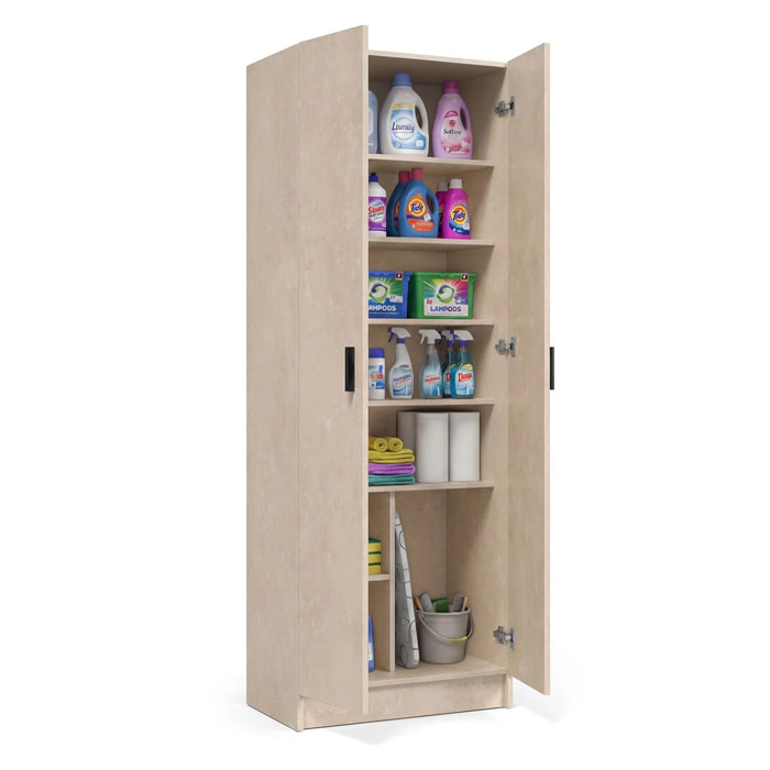 Armario de 2 puertas en efecto microcemento beige 60x180 cm Multi Useful Microcemento Beige