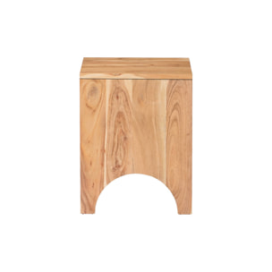 Table d'appoint. table de chevet en bois d'acacia. couleur naturelle. L 35 x 35 x H 45cm