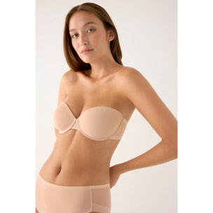 Reggiseno senza spalline Beige