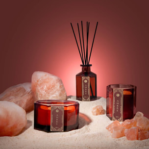 Bougie parfumée Lucien hexagonale 430g ambre