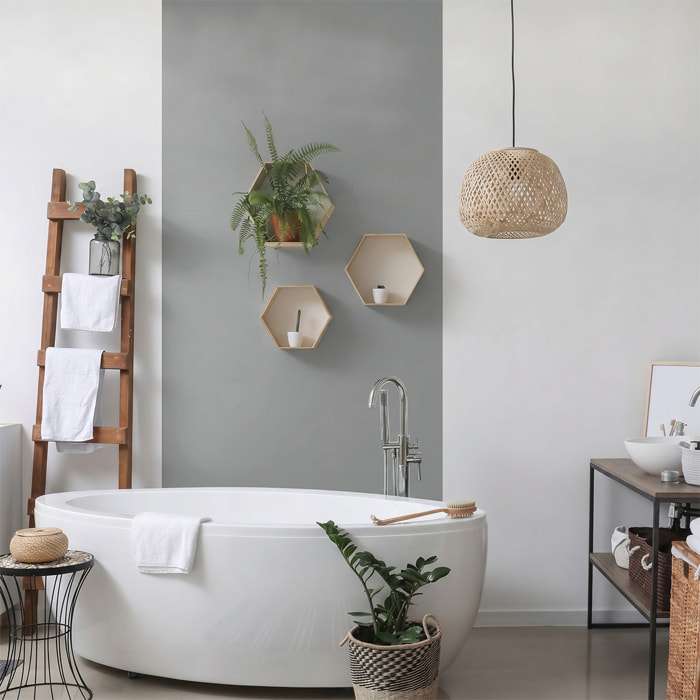 Rouleau adhésif décoratif Vinyle au Mètre - Gris clair - Sticker Lavable Imperméable Mur Cuisine Meubles