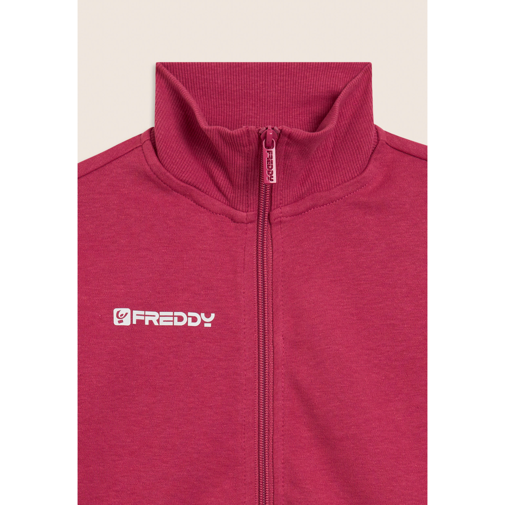 Tuta sportiva bambina in cotone con zip