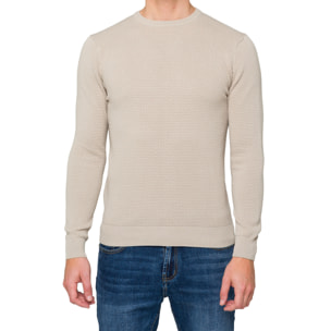 Maglia girocollo Hot Buttered Koeta sabbia