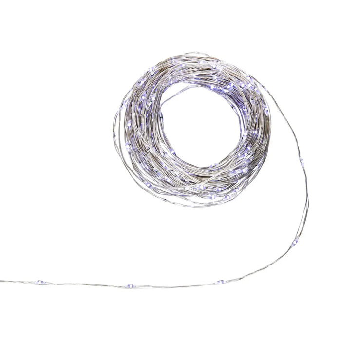 Guirlande lumineuse d'extérieur 20 m 400 LED blanc froid fil cuivre 13 fonctions sur secteur