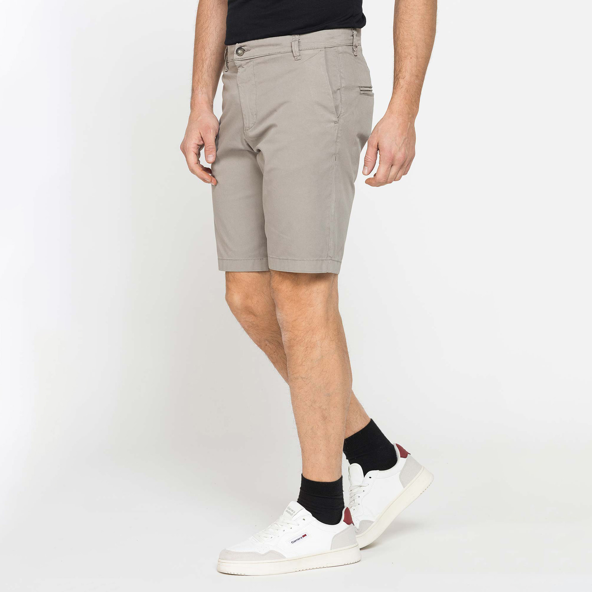 PANTALONE CORTO CHINO IN GABARDINA STRETCH