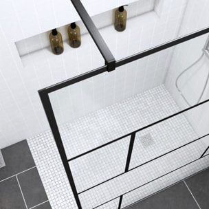 Pack Paroi de douche 120x195 cm + RECEVEUR DE DOUCHE A CARRELER 90x140 RECOUPABLE