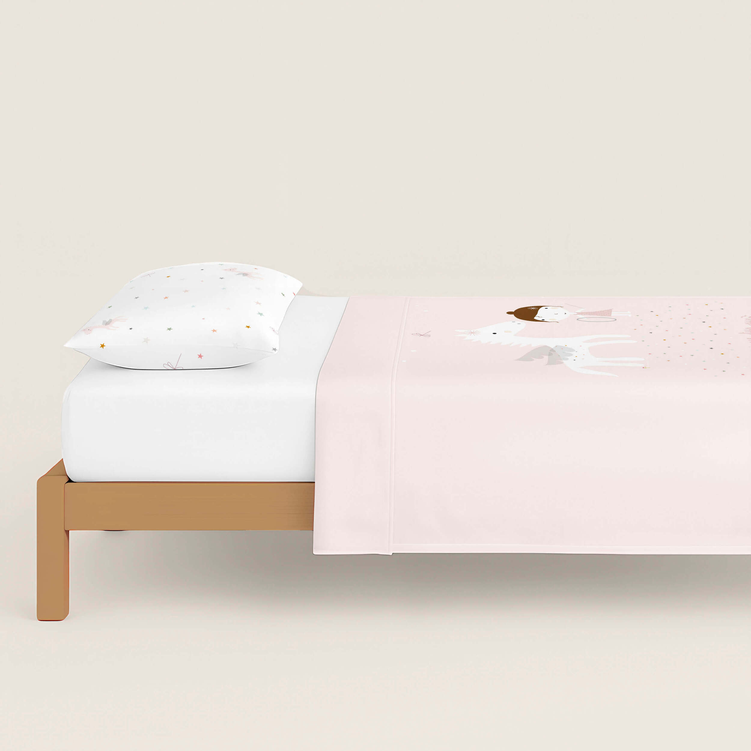 Funda Nórdica Estampada - Reversible - Infantil - Cierre Solapa - 100% Algodón - Incluye 1 Funda de Almohada - Pegaso Mágico