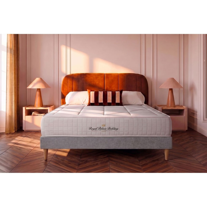 Ensemble 2p - Matelas Ressorts ensachés et mémoire de forme - Maxi Epaisseur : 26cm - Confort : Équilibré - Tissu - Windsor