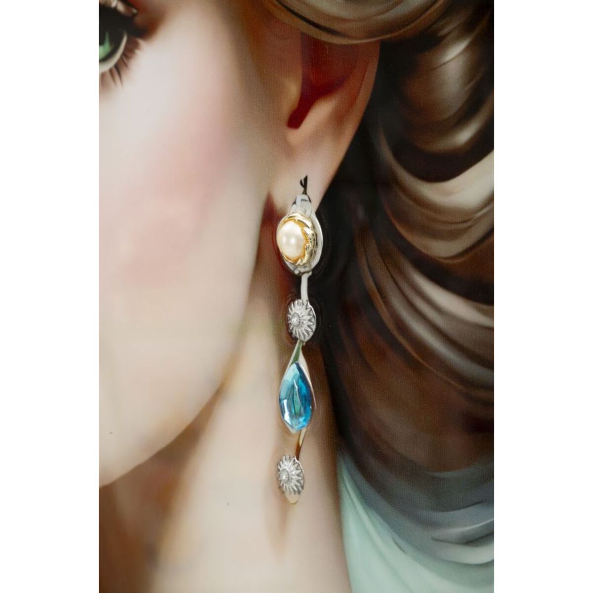 DIPINTO SU TELA LACCATO FANTASY C/CORNICE -B- CM 72X4X102