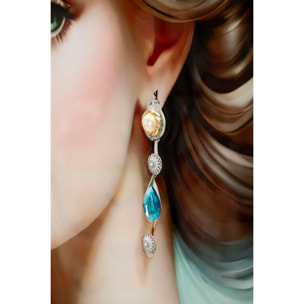 DIPINTO SU TELA LACCATO FANTASY C/CORNICE -B- CM 72X4X102