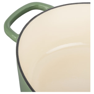 Cocotte en fonte Bellamonte, Ovale, Vert, 33 cm