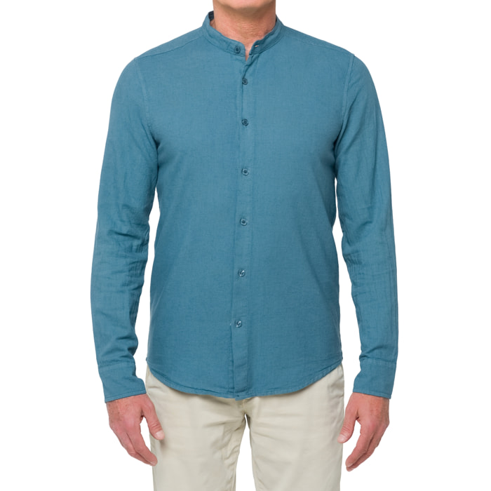 Camisa de lino Hot Buttered Tongareva azul claro