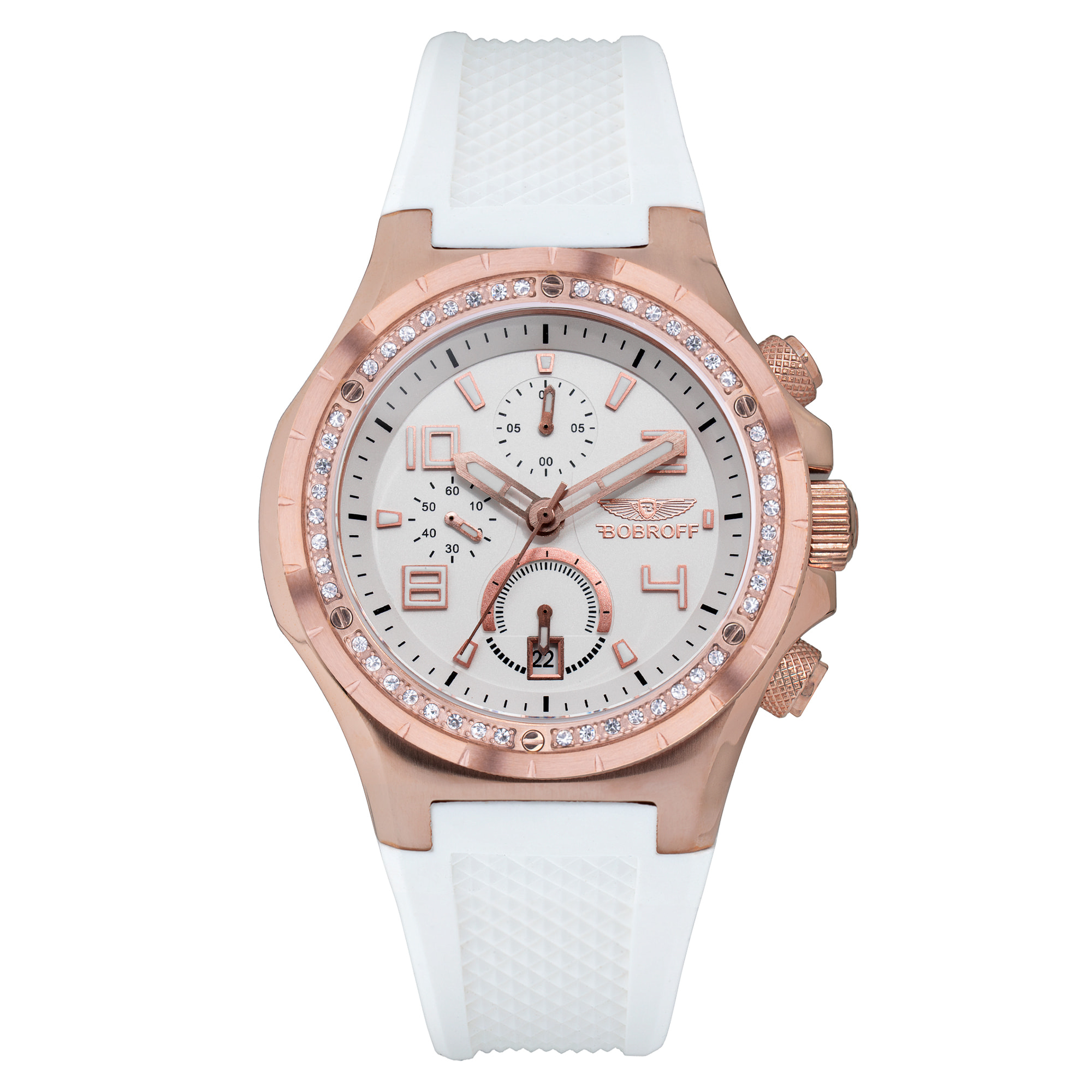 Reloj Bobroff BF1002L25 Unisex Analogico Cuarzo con Correa de Caucho