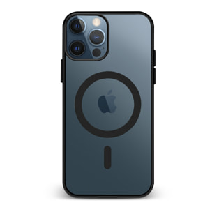 DAM Custodia ibrida anti-shock  Magsafe per iPhone 15 Pro. Bordi in silicone e retro in PVC. 7,34x1,11x14,94 centimetri. Colore nero
