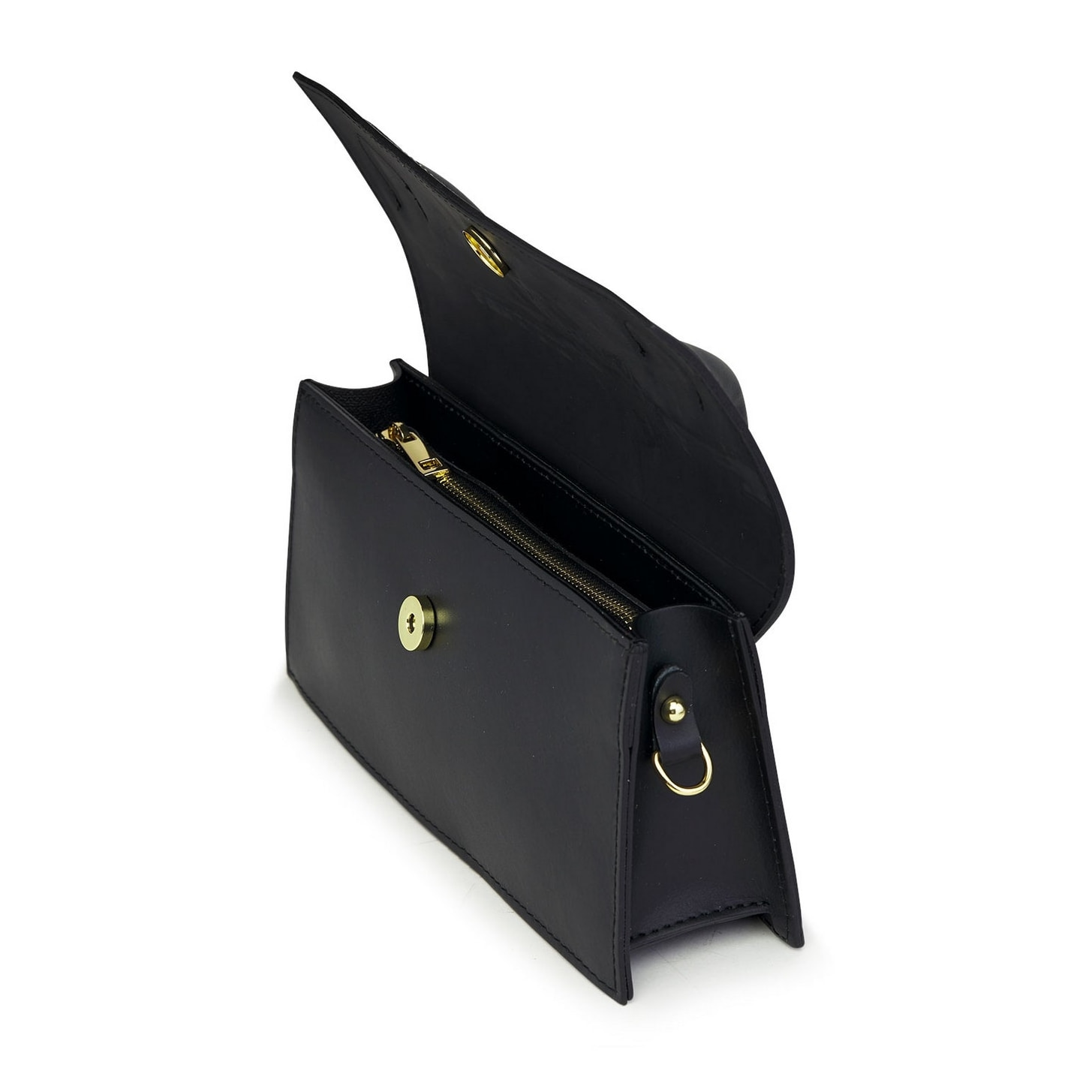 Borse Donna colore Nero-in pelle Made in Italy 22x18x8cm