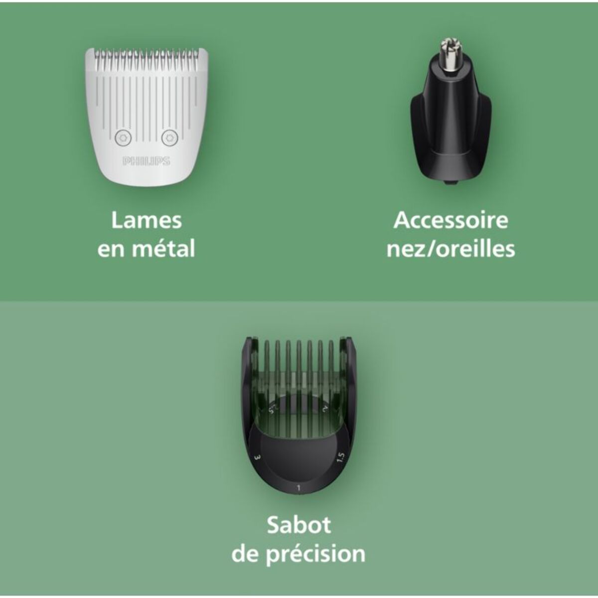 Tondeuse corps PHILIPS MG5931/15 Series 5000,  13 hauteurs de coupe, précision 0,5 mm, autonomie 120 mn