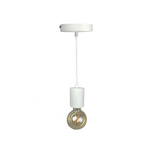 Suspension lumineuse en béton blanc - PRAO 225