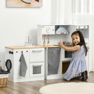 Cocina de Juguete de Madera para Niños de +3 Años con Luz Sonidos 78,5x29x81 cm