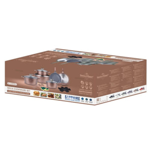 Batterie de cuisine 19 pièces Tous feu dont induction Cuivre Swiss Haus SH-LG3019CO