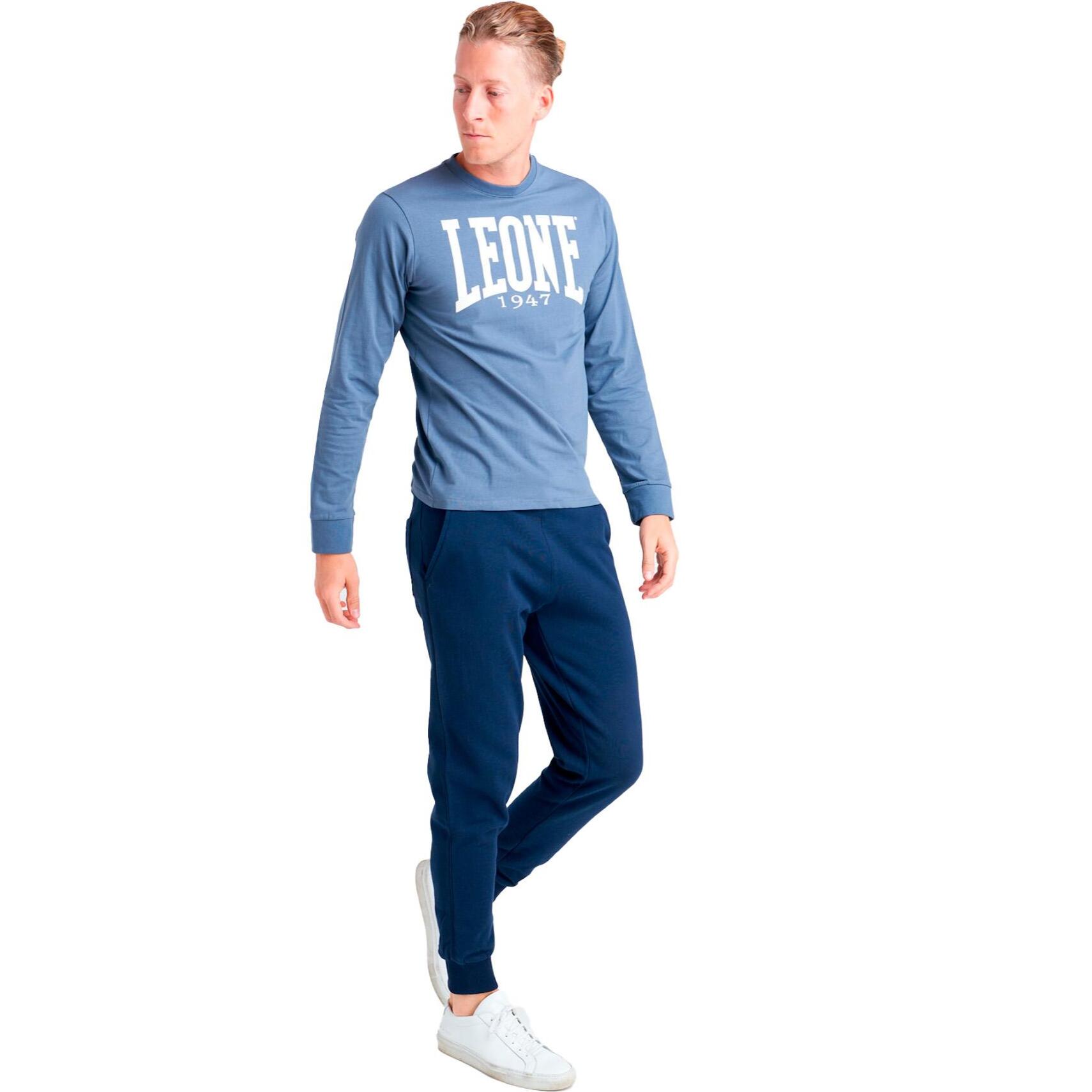 Camiseta de hombre Leone Basic de algodón de manga larga