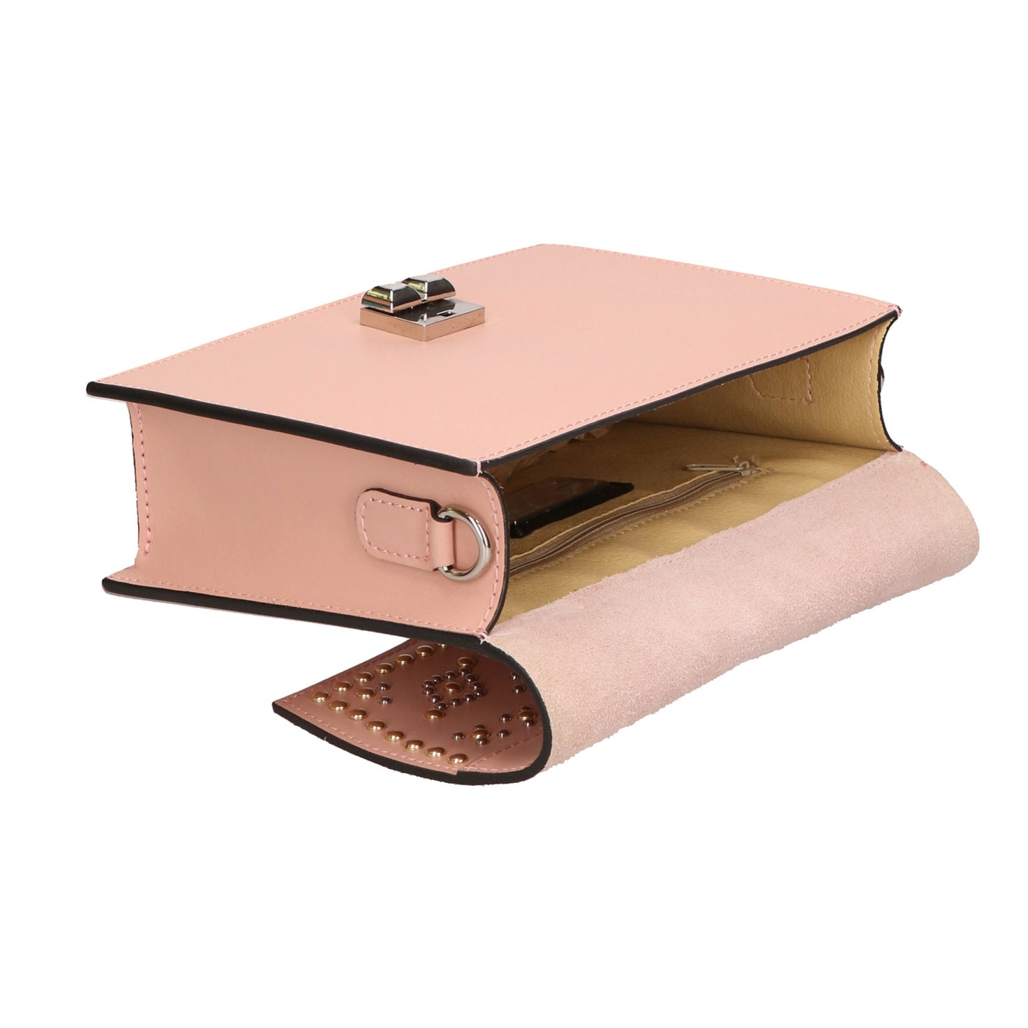 Borsa a tracolla donna - Modello Elyse - Vera pelle - 24.0 x 17.0 x 7.0 cm