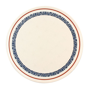 Lot de 6 assiettes à pizza en faïence blanche 32cm AMATXI