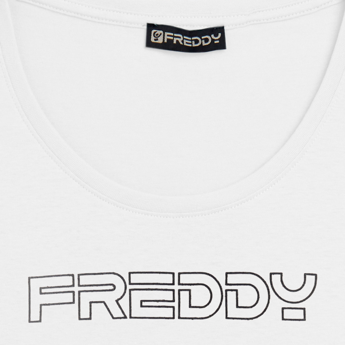 T-shirt Manica Corta con Logo FREDDY in Outline Glitter