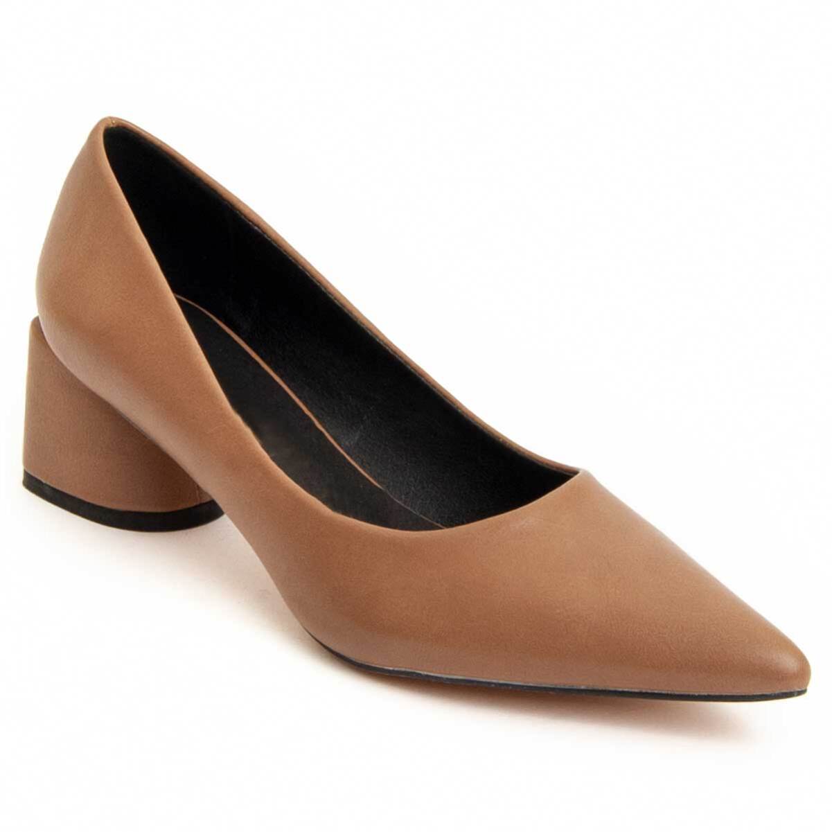 Zapato De Tacón - Beige - Altura: 4 Cm