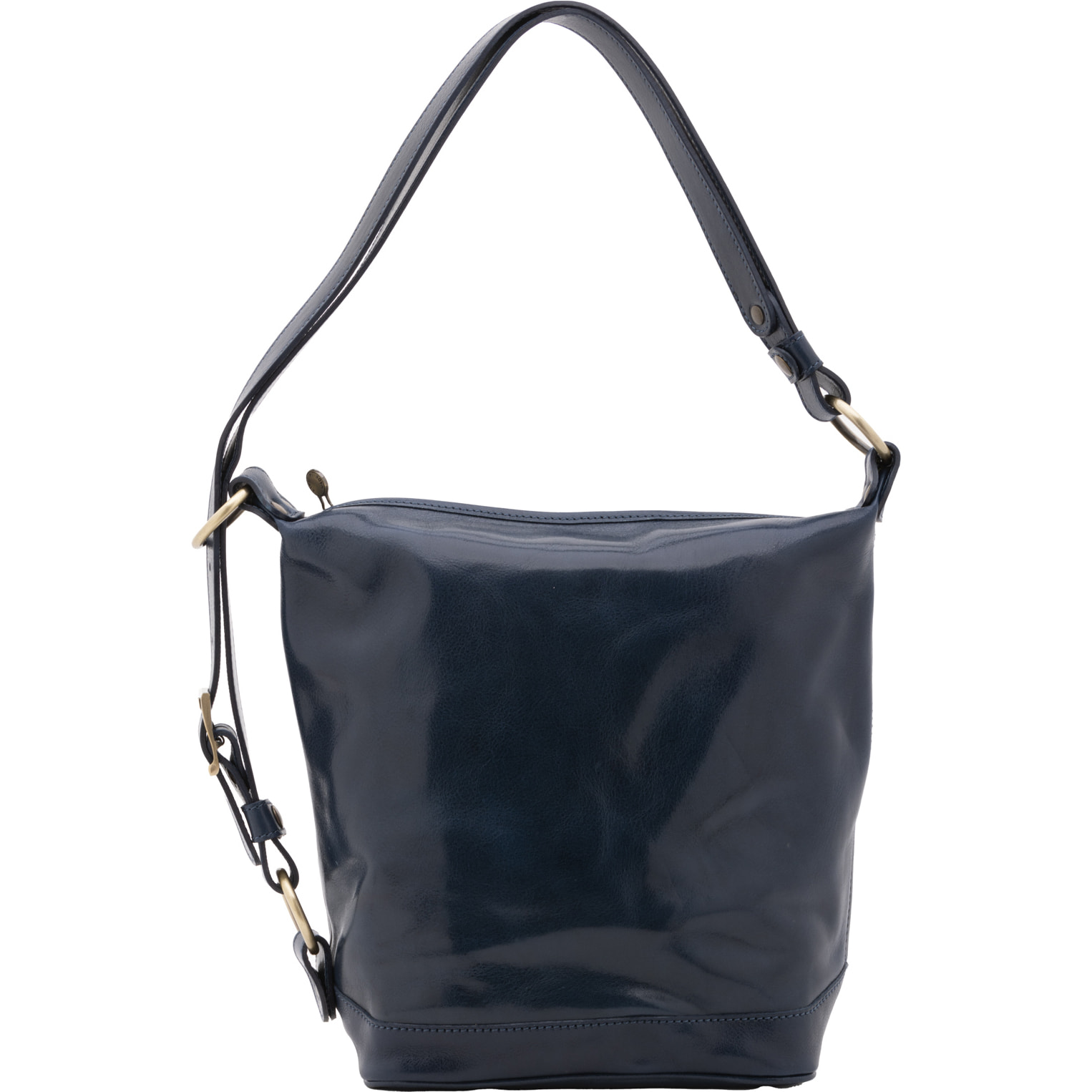 Borsa a secchiello  da donna In Vera pelle Made in Italy 34x33x15 cm