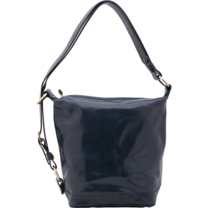 Borsa a secchiello  da donna In Vera pelle Made in Italy 34x33x15 cm