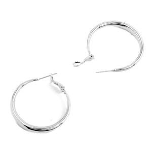 Pendientes Lux by Lux acabadoss en rodio