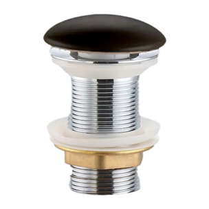 PixL bonde à écoulement libre 5/4 " sans trop-plein pour lavabos et vasques, noir mat (CEPXPLUGBKM)