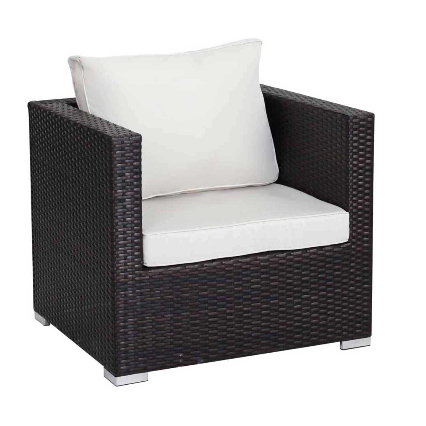 Fauteuil jardin en résine tressée "Ibiza" - Buffalo - Marron