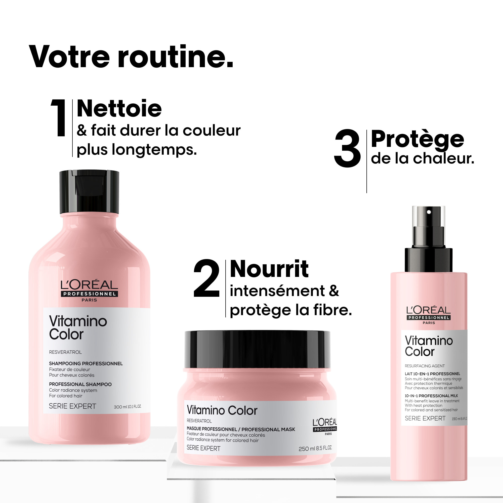 L'Oréal Professionnel Serie Expert Vitamino Color Coffret Trio cheveux colorés